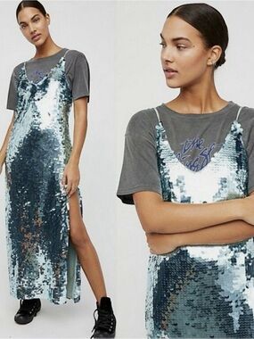 NWT Free People FP Sequin Paillette Party Dress Size S